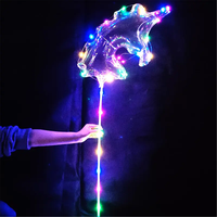 Vente en gros de ballons bobo à LED transparents phosphorescents de formes variées pour la Saint-Valentin, les ballons à bulles d'anniversaire et de mariage