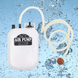 Pompa ad ossigeno in plastica a 2 velocità Mini pompa ad aria per la pesca dell'acquario impermeabile portatile per acquario