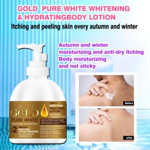 Lait Corporel ROUSHUN Or Blanc Pur 6 Huiles Végétales Précieuses Anti-Dessèchement Anti-Démangeaisons Unifiant le Teint Anti-Âge Hydratation Profonde 500ml - Product Image 3