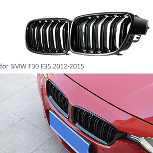 Rejilla Delantera de Fibra ABS en Negro Brillante para F30 F35 2012-2019, Piezas Modificables, Rejillas Centrales de Malla - Product Image 3