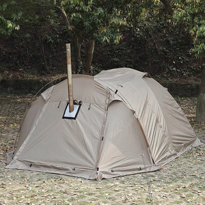 <span class=keywords><strong>Tente</strong></span> <span class=keywords><strong>tunnel</strong></span> étanche à double couche pour 1 à 2 <span class=keywords><strong>personnes</strong></span> résistante au feu avec jupe à neige Structure d'une chambre à coucher - Product Image 4