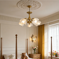 Lampe suspendue en forme de pétale, style rétro américain, pour bar, table à manger, design floral créatif, haut de gamme, pour salle à manger