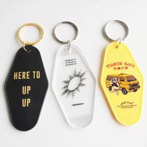 Custom Logo Promotional Hotel and Motel Keychains Blank Plastic ABS with Durable Metal Material - Product Image 2