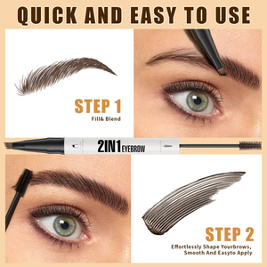 <span class=keywords><strong>Crayon</strong></span> à <span class=keywords><strong>sourcils</strong></span> à <span class=keywords><strong>4</strong></span> <span class=keywords><strong>pointes</strong></span> et gel teinté pour <span class=keywords><strong>sourcils</strong></span>, stylo à <span class=keywords><strong>sourcils</strong></span> double embout, brosse, imperméable, longue durée - Product Image 3