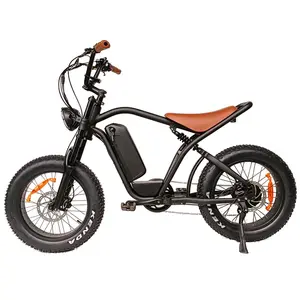 Bicicleta elétrica retrô de 20 polegadas, suspensão completa para pneu gordo ebike mountain 20 polegadas, 1000w