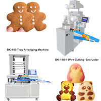 Petite machine industrielle électrique automatique à haute efficacité pour l'enrobage de biscuits, machine à fabriquer des biscuits au gingembre