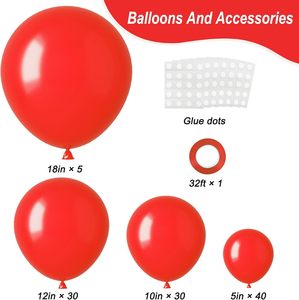 Haorun Bóng Bay Màu Đỏ, Kích Cỡ Khác Nhau Bóng Bay Cao Su Cho Sinh Nhật Đám Cưới Valentine Ngày Tốt Nghiệp Đảng Trang Trí - Product Image 2