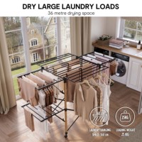 Séchoir à linge pliable de luxe couleur bois, idéal pour la maison, utilisable à l'intérieur ou à l'extérieur – Vente chaude directe usine