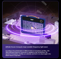 Support OEM Vente directe d'usine Bug Zapper Lutte antiparasitaire Silencieux Tuer les moustiques Tueur d'insectes volants intelligent pour l'intérieur
