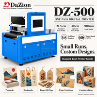 Printer Inkjet Digital Satu Langkah DZ-500 Langsung dari Pabrik, Lebar Cetak Opsional 30cm CMYK untuk Tas Kertas dan Karton Bergelombang