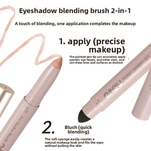 Paleta de Sombras de <span class=keywords><strong>Ojos</strong></span> de Doble Cabezal NOVO, Maquillaje Rápido y Fácil, Esponja de Mezcla Integrada, Mezcla Duradera, Multiterminación, Resistente al Agua - Product Image 3