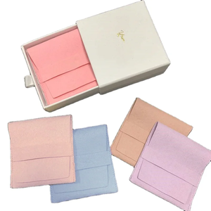 High-quality Microfiber <b>Envelope</b> Bag Portable Dust Proof <b>Gift</b> Bag Wholesale Jewelry Card with logo Leather Jewelry Pouch - Product Image 1