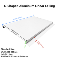Plafond suspendu linéaire perforé insonorisant, ignifuge et étanche en aluminium G-Plank, type boucle, pour auditorium et école