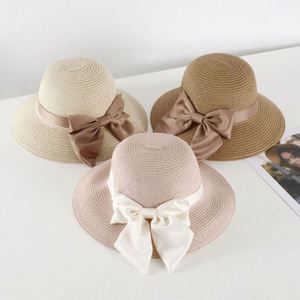 2023 Hot Sale Bow Fisherman Bucket Hats Female Spring Floppy Outing Sunscreen <b>Visor</b> Beach Sun Summer <b>Straw</b> Hat - Product Image 2
