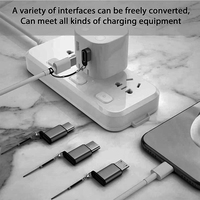 Adaptador USB-C a USB con Salida CC de 3A, Carga Rápida OTG, Transferencia de Datos USB 2.0, Aleación de Aluminio, Certificación CE, ROHS, FCC, Móvil