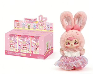 Authentique Samuel Little <span class=keywords><strong>Rainbow</strong></span> Rabbits Baby Series Blind Box, jouet en peluche mignon et sûr pour bébés, cadeau de collection pour enfants unisexe - Product Image 1
