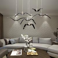 Lustre LED rustique moderne en fer triangulaire, à économie d'énergie, suspension réglable en hauteur, intensité variable, pour salon central