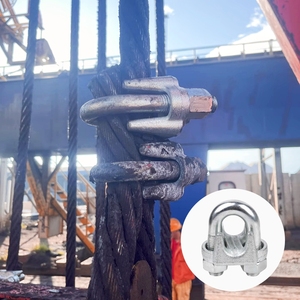Abrazadera <span class=keywords><strong>de</strong></span> Cable <span class=keywords><strong>de</strong></span> Acero Galvanizado con Tapa Antideslizante, Tamaños Personalizables, Gran Venta - Product Image 3