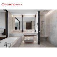 Ensemble de chambre et salle de bain d'hôtel 5 étoiles de luxe moderne, personnalisation complète de la pièce, service tout-en-un