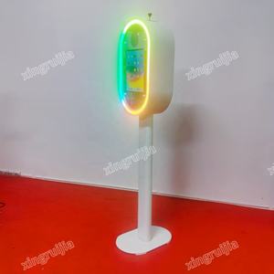 Photomaton iPad DSLR avec étui, coque ovale en miroir, pour s'amuser lors de fêtes, mariages, machine à selfies, photomaton iPad, kiosque pour événements - Product Image 6