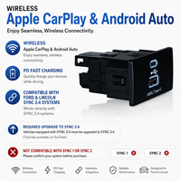 Module d'interface multimédia double USB ZWNAV, mise à niveau, CarPlay sans fil automatique pour accessoires Ford Lincoln, Sync 3, Sync 4