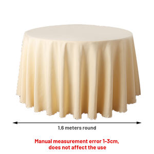 कस्टम गोल टेबल कपड़े शादी के लिए 60 इंच सादे पॉलिएस्टर सोने की - Product Image 3