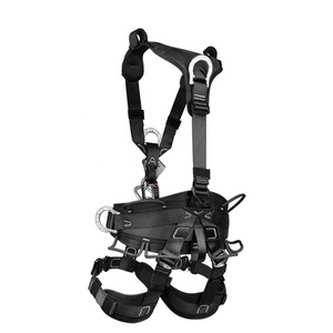 CGLX-Harnais de sécurité noir à cinq points pour spéléologie, escalade, rappel, équipement de protection contre les chutes et de sauvetage - Product Image 2