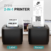 Imprimante d'étiquettes thermique Zywell ZY310 3 pouces 80 mm en stock pour tablette, codes-barres, autocollants, reçus de caisse et de café