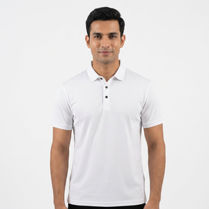 Polo pour homme d'âge moyen à manches courtes, col à revers, en polyester à séchage rapide, avec logo personnalisé OEM, broderie et impression - Product Image 1