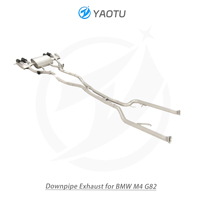 YT untuk BMW M4 G82 sistem knalpot Valvetronic, baja tahan karat kinerja tinggi