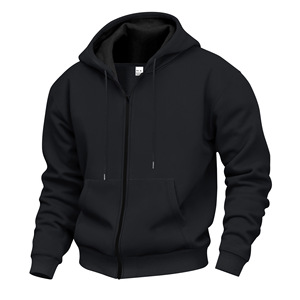 <span class=keywords><strong>Sweat</strong></span>-shirt décontracté à capuche <span class=keywords><strong>zippé</strong></span> <span class=keywords><strong>doublé</strong></span> <span class=keywords><strong>polaire</strong></span> chaud pour <span class=keywords><strong>homme</strong></span>, collection automne-hiver, pour le commerce transfrontalier - Product Image 3