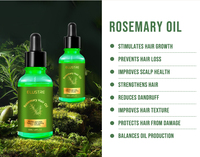 Huile essentielle organique de romarin pour la repousse des cheveux traitement de soin des cheveux anti-chute de cheveux de marque privée
