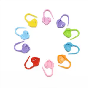 1k pcs bag heart markers knitting sewing tool Handmade Wool Tool Plastic Safety Pin Colorful Locking Stitch Markers Crochet Latc