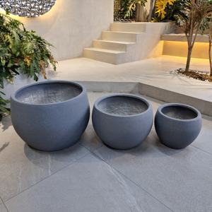 Macetas grandes grises del fabricante <span class=keywords><strong>de</strong></span> China, altas y modernas para el jardín del hogar, suelo duradero, centro comercial para plantar árboles y flores - Product Image 2