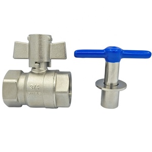 Vanne à bille de compteur verrouillable en laiton 3/4 pouces DN20 KTC Sabre débitmètre d'eau clé de verrouillage actionner 25 <span class=keywords><strong>bar</strong></span> Type vanne à bille femelle - Product Image 3