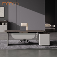 Moderno Computer regolabile in altezza scrivania in piedi a forma di L in legno Manager Executive scrivania da ufficio con cassetto
