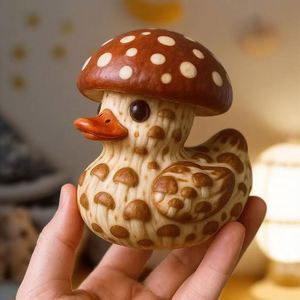 Figura de Pato Vegetal de Resina, Decoración Animal Adorable para el Hogar, Oficina, Jardín, Regalos - Product Image 4