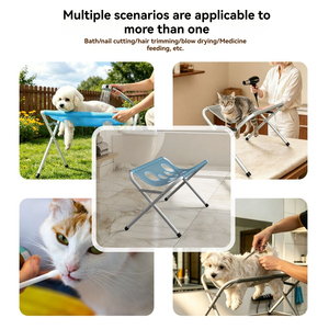Soporte Plegable Multifuncional y Ecológico <span class=keywords><strong>para</strong></span> el Cuidado de Mascotas, Malla de Poliéster de Secado Rápido, Marco de Hierro, <span class=keywords><strong>para</strong></span> Bañar, Secar con Soplador y Administrar Medicamentos - Product Image 3