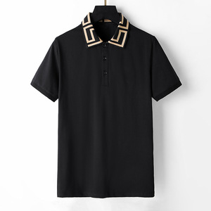 All'ingrosso uomo e donna a maniche corte per Polo maglione tessuto a maglia traspirante con stampa morbida ricamata - Product Image 1