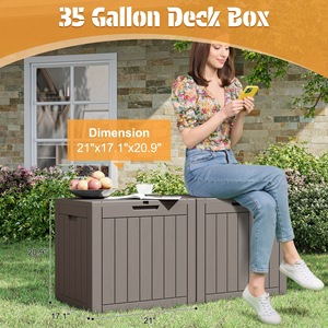 Boîte de rangement extérieure en PP, étanche, pour équipement de jardin, <span class=keywords><strong>coffre</strong></span> de rangement multifonction - Product Image 4
