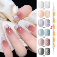 Vernis à ongles Gel UV sans HEMA en coquille de fil nacré populaire célébrité Standard lampe à LED durci bouteille emballage Art utilisation