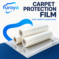 Film de protection de tapis brillant uni en PE souple pour les professionnels de la décoration intérieure