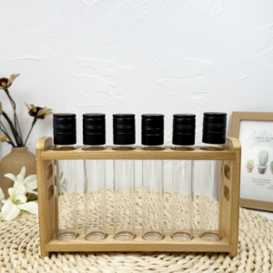 Bouteilles de flacons de tube en verre transparent vides de 37mm avec tubes de stockage de bouchons à vis pour bouteilles de souhait - Product Image 1