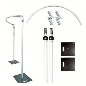 5ft <b>Wedding</b> Half-Circle Luxury Pipe and Drape <b>Backdrop</b> <b>Stand</b> for Event Decoration - Product Image 1