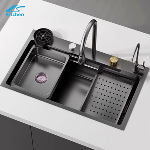 <span class=keywords><strong>Évier</strong></span> de cuisine à cuvette unique Nano Step <span class=keywords><strong>Raindance</strong></span> Waterfall Design Farmhouse Style Rondelle de tasse en acier inoxydable <span class=keywords><strong>Évier</strong></span>s de cuisine à un trou - Product Image 3