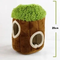 Jouet pour chien tendance et très vendu : Hureaux cachés dans les trous d'arbre, écureuils et hiboux en peluche, jouet à mâcher couineur pour animaux de compagnie