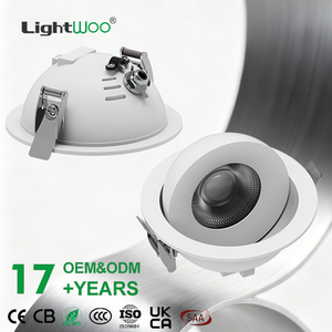 Downlight COB Premium Empotrable con Ángulo de Haz Ajustable, Foco de Malla de Panal, Luz LED para Sala de Exposiciones, Estilo Europeo - Product Image 1