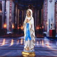 Petite Statue de la Vierge Marie en Résine, Cadeau Catholique pour Décor Religieux, 22 cm de Haut