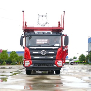 Remolque de camión de reparto de coche plano de doble cubierta Dongfeng, camión de transporte de 6 <span class=keywords><strong>coches</strong></span>, camión de transporte automático a la venta - Product Image 2