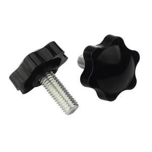 M8 tombol bintang Tangan jepit logam ulir laki-laki berbentuk Hex, pegangan tombol bintang sekrup pengencang ulir betina sisipan pegangan - Product Image 5